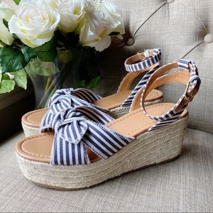 J. Crew Canvas Bow Espadrilles